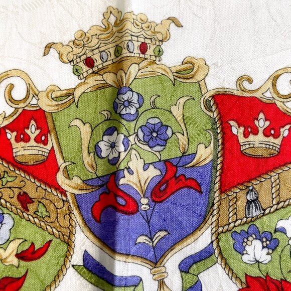 Celine Paris Cotton Scarf – Heraldic Tassel Design – NWT - Picture 8 of 10